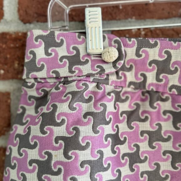Vineyard Vines Geometric A-Line Skirt NWT | Preppy Pink/Gray Print - Picture 2 of 6